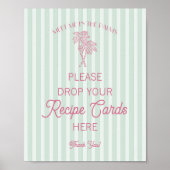 Green Palm Springs Beach Deel een Recept Bruids Poster (Voorkant)