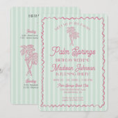 Green Palm Springs Pastel Beach Verjaardag Weekend Kaart (Voorkant / Achterkant)