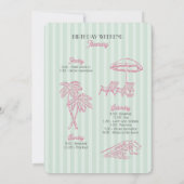 Green Palm Springs Pastel Beach Verjaardag Weekend Kaart (Achterkant)