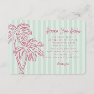 Green Palm Springs Pastel Boeken voor Baby Insert Informatiekaartje