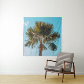 Green palm tree wandkleed (In situ)