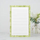 Green Palm Trees Pattern Briefpapier (Staand voorkant)