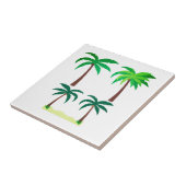 Green Palm Trees Summer Tegeltje (Zijkant)