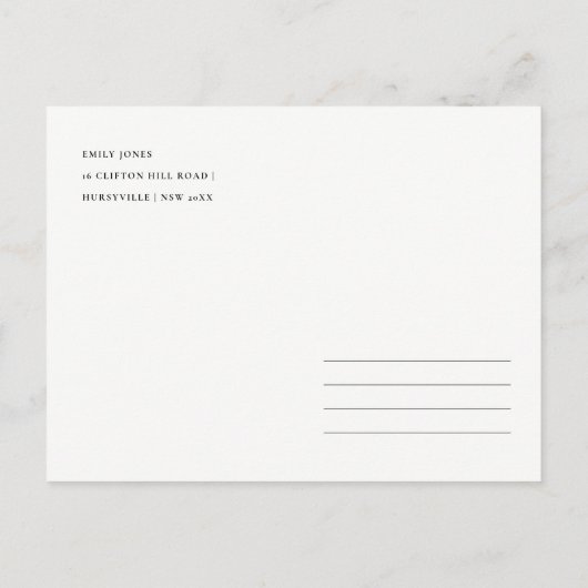 GREEN PALM WATERVERF FOLIAGE BEWAREN DE DATUM AANKONDIGINGSKAART (Achterkant)