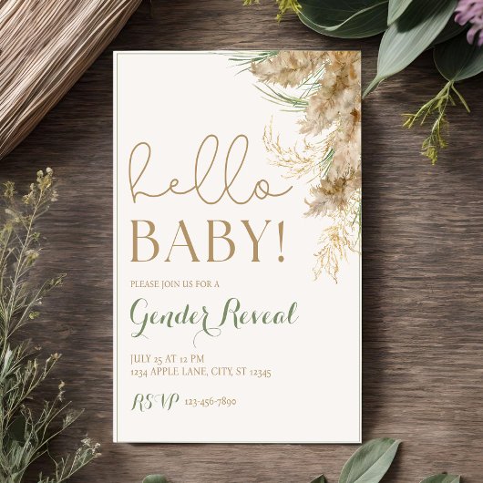 Green Pampas Genre Revela Invitation