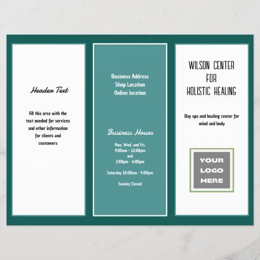 Green Panels Any Business Brochure Sjabloon (Voorkant)