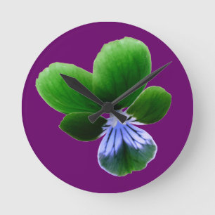 Green Pansy Wall-kast Ronde Klok