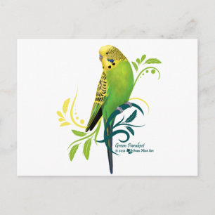 Green Parakeet Briefkaart
