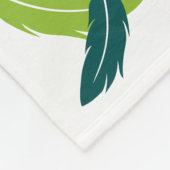 Green Parakeet Fleece Deken (Hoek)