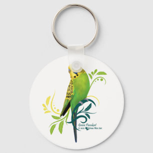 Green Parakeet Sleutelhanger