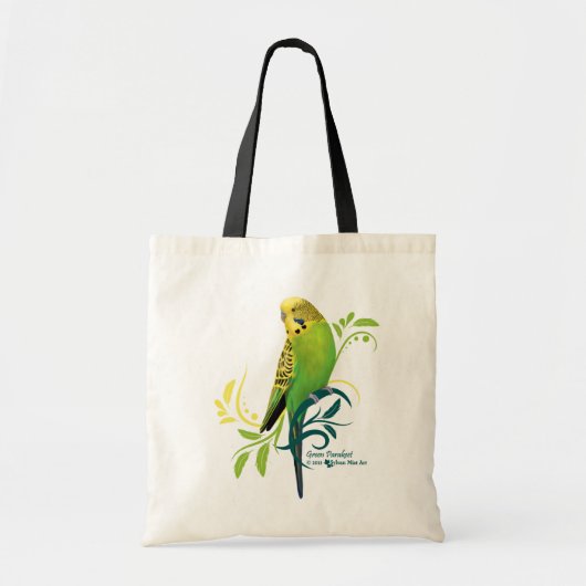 Green Parakeet Tote Bag (Voorkant)