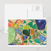 Green Parc Guell Tegels in Barcelona Spanje Briefkaart (Voorkant / Achterkant)