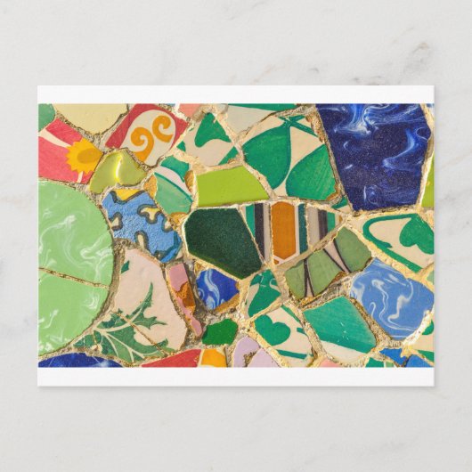 Green Parc Guell Tegels in Barcelona Spanje Briefkaart (Voorkant)