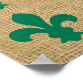 Green Parisian Moods Fleur de Lys Pattern Poster (Hoek)