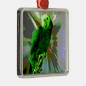 Green Parrot 6537 Metalen Ornament (Rechts)