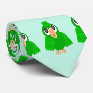 Green Parrot Design Stropdas