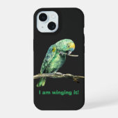Green parrot iPhone case iPhone 15 Hoesje (Achterkant)
