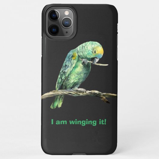 Green parrot iPhone case iPhone Hoesje (Achterkant)