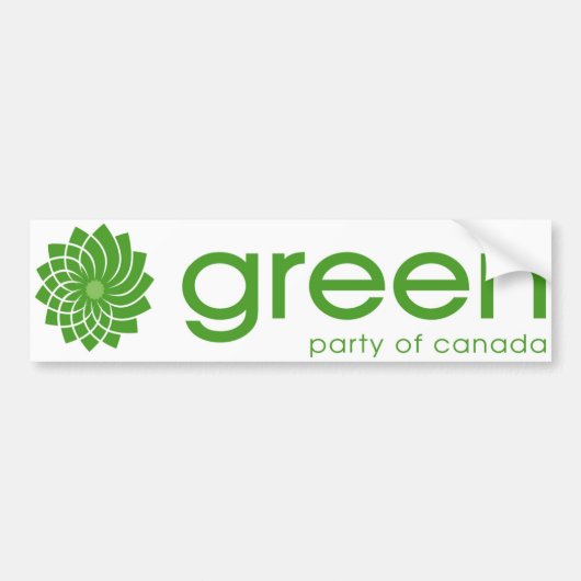 Green Party of Canada Logo Bumpersticker (Voorkant)