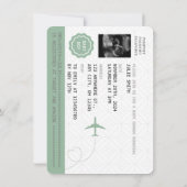 Green Passport Travel Boy Baby shower Carte du mon (Dos)