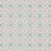 Green Pastel Floral Tiles Sticker (Voorkant)