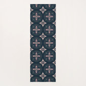 Green Pastel Floral Tiles Yogamat (Achterkant)