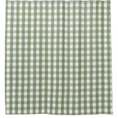 Green Pastel Gingham Pattern Modern Farmhouse Douchegordijn (Voorkant)