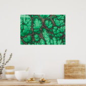 Green Patterned Malachite Poster (Keuken)