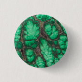 Green Patterned Malachite Ronde Button 3,2 Cm (Voorkant)