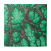 Green Patterned Malachite Tegeltje (Voorkant)