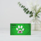 Green Paw Heart Pet Visitekaartjes (Staand voorkant)