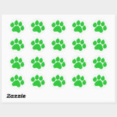Green Paw Print Sticker (Vel)