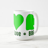 Green Peace Love BBG Mug (Devant droit)
