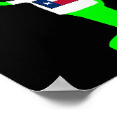 Green Peace Sign Alien Texas Poster du ventilateur (Coin)