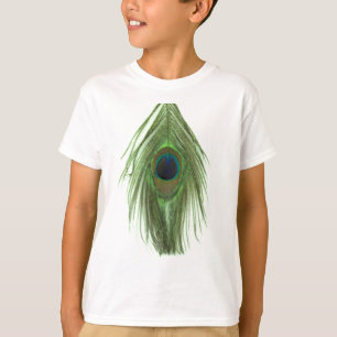 Green Peacock Feather D T-shirt