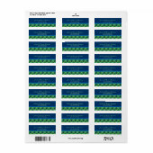 Green Peacock Feathers Etiket (Full Sheet)