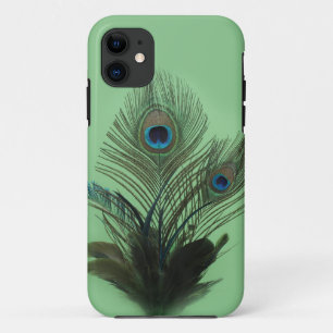 Green Peacock Feathers iPhone 5 Barely Daar iPhone 11 Hoesje