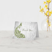 Green Peacock - Hartelijk dank Kaart (Gele Bloem)