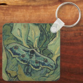 Green Peacock (keizer) Moth door Vincent van Gogh Sleutelhanger (Achterkant)