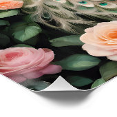 Green Peacock no 1 Glanzend Poster Perfect Poster (Hoek)