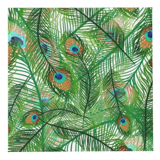 Green Peacock Pattern Kubus (Rechts)