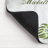 Green Peacock Personalized Mousepad Muismat (Hoek)