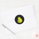Green Pear Funny Fruit Costume Ronde Sticker (Envelop)