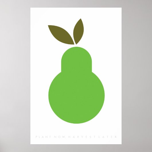 Green Pear Retro Poster 60's 70's Citaat (Voorkant)