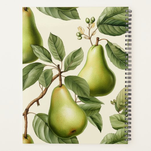 Green Pears Custom Jaarlijkse Planner Hardcover (Achterkant)