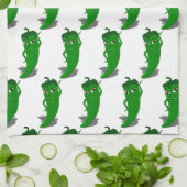 Green Pepper Diva Cartoon Pattern Theedoek (Gevouwen)