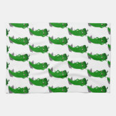 Green Pepper Diva Cartoon Pattern Theedoek (Horizontaal)