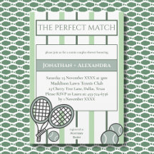 Green Perfect Match Tennis Couples Bridal Shower