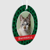 Green Pet Empreintes de pattes Personnalisé Chat N (devant)