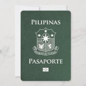 Green Philippines Passport Bewaar de datum Save The Date (Voorkant)